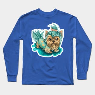 Yorkie Mermy Long Sleeve T-Shirt